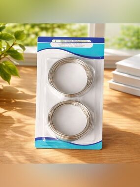 Splash Silver Shower Curtain 12 Rings Set
